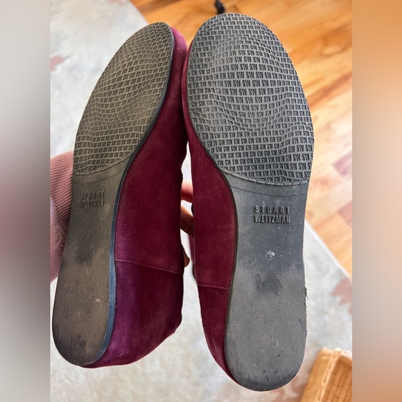 Auth Stuart Weitzman OTK Boots wine size 6 - Picture 9 of 11